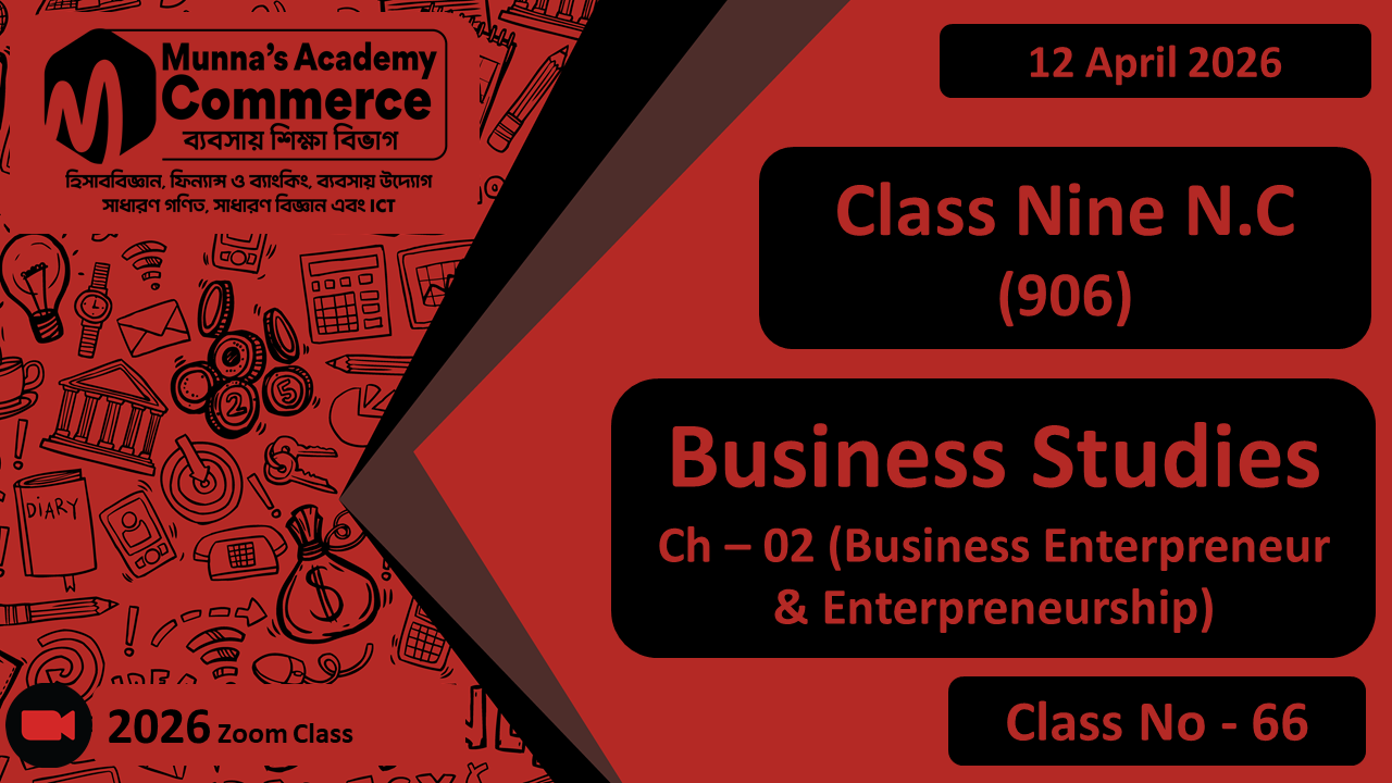 Class Nine - Commerce (N.C - 906) [Class No- 66] Business Studies, Ch - 2